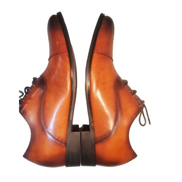 CMR CHAMARIPA Brown Leather Elevator Dress Shoes To Add Height Classic Shoes For - Picture 2 of 11